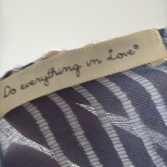 Anthropologie/Do everything in love Wrap/cover up Blue White stripe One SZ - Picture 3 of 6